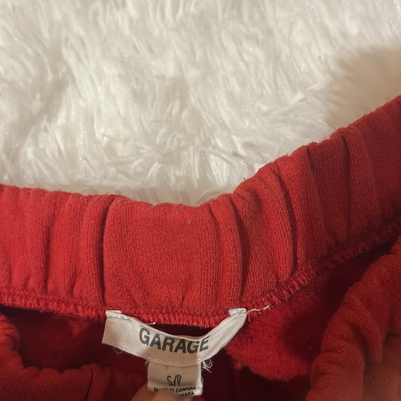 Garage, red booty shorts, sweat pants size small - Picture 3 of 3